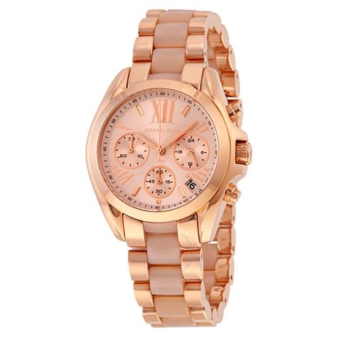 michael kors chronograph roze goud|michael kors mini rose gold.